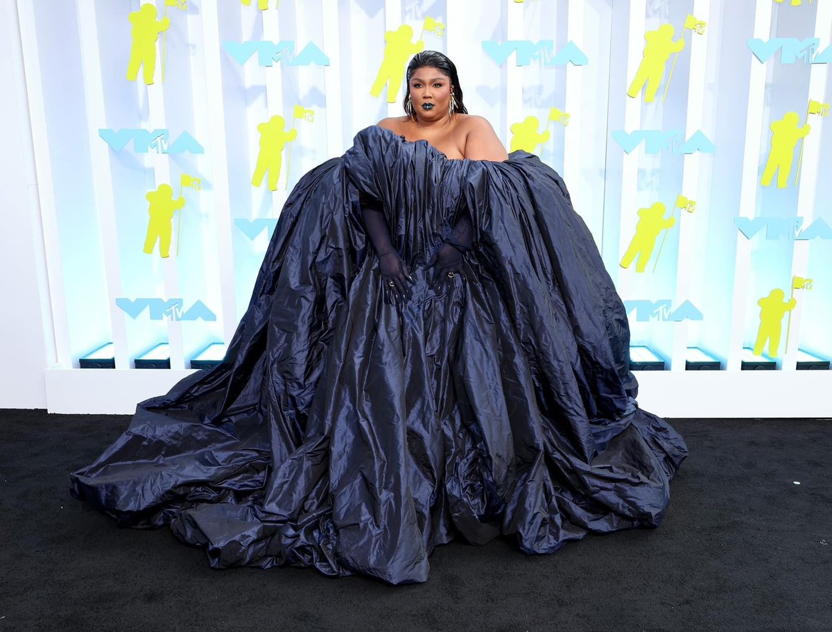 Lizzo’s dress was previously worn by Wrigley Field during a rain delay.