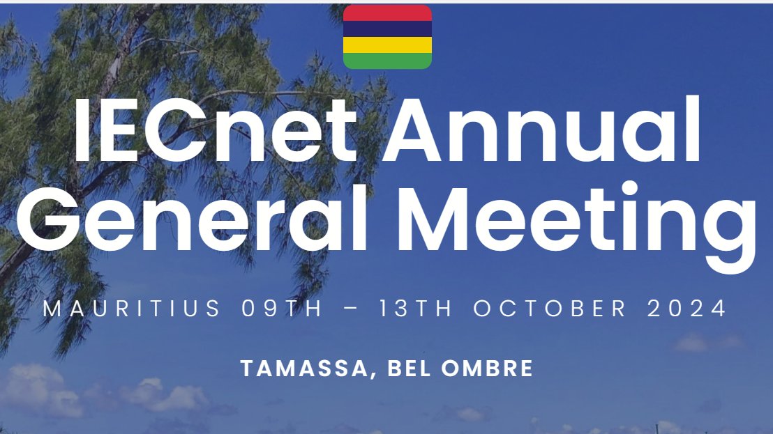 IECnet's tweet photo. Tick-tock! The countdown to the IECnet AGM 2024 in Mauritius has begun. Are you ready? Click the link below to see how many days are left! Don't miss out! Registration isn't open yet, but you can find all the information you need on the website: https://t.co/mzJtEfzAOC https://t.co/FcoNvhIZnb