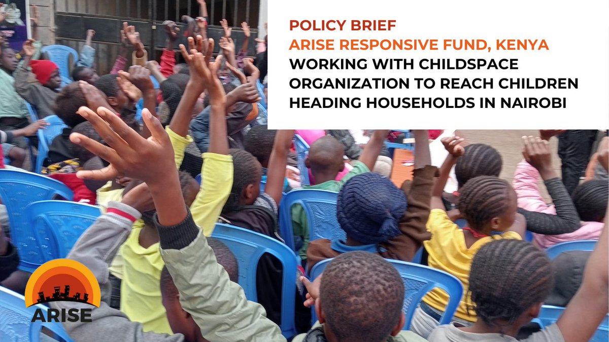 📖Read this new policy brief from our colleague <a href="/aphrc/">APHRC</a> colleague <a href="/chumo_ivy/">Apostle. Hon. (Brigadier) Ivy Nthenya Chumo (OGW)</a> about our work reaching out to Children Heading Households in Nairobi, Kenya with <a href="/ChildSpace1/">Child Space Organization</a> 
ariseconsortium.org/learn-more-arc… #informalsettlements #mentalhealth