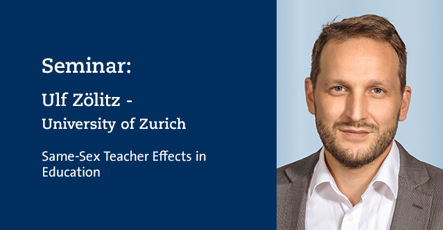 Institute for International Economic Studies (@iies_sthlm) on Twitter photo TOMORROW (Tues 12 March) at 1 pm (CET) we are very happy to welcome Ulf Zölitz <a href="/uZoelitz/">Ulf Zölitz</a> from <a href="/econ_uzh/">Economics at Zurich</a>
who will present "Same-Sex Teacher Effects in Education". More info: su.se/institute-for-… TOMORROW (Tues 12 March) at 1 pm (CET) we are very happy to welcome Ulf Zölitz <a href="/uZoelitz/">Ulf Zölitz</a> from <a href="/econ_uzh/">Economics at Zurich</a>
who will present "Same-Sex Teacher Effects in Education". More info: su.se/institute-for-…