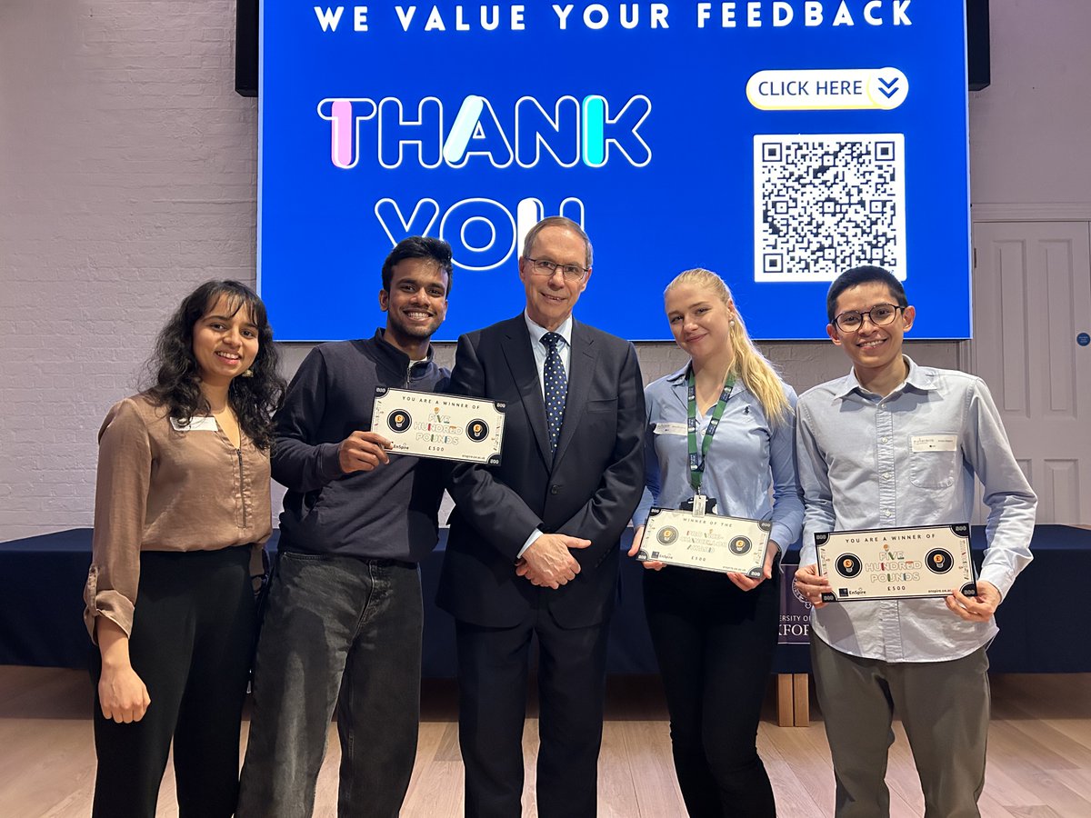 ReubenCollege's tweet photo. Reuben recently hosted the All-Innovate competition, organised by @enspireoxford 
https://t.co/o294zgcaj1
Well done to all the winners, but especially the Reuben winners, Alina, Nithish and Anton!
#reubenevents #reubenites https://t.co/XO3NTxOo7c