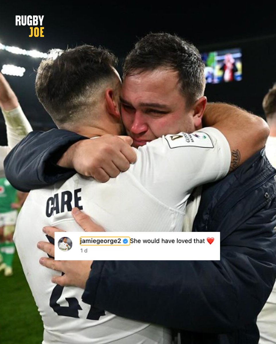 Jamie George paid tribute to his late mum after England's victory over Ireland ❤️ Ireland captain Peter O'Mahony sought him out after the match to pass on his condolences. Our thoughts are with the England captain and his family 🌹