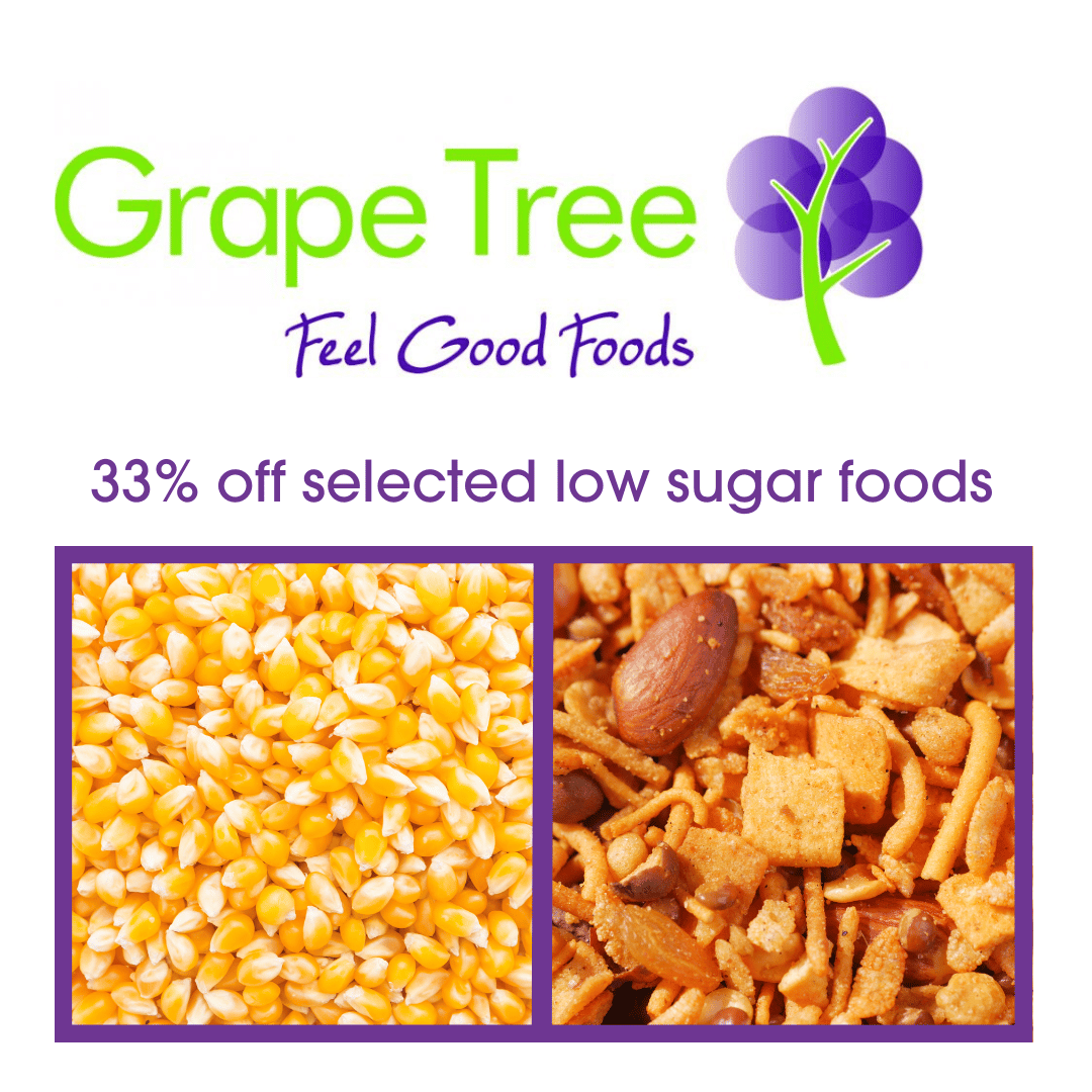 lochlomondshore's tweet photo. Enjoy savings of 33% off on selected low sugar foods at Grape Tree. All products contain less than 5g of sugar per 100g. Offers are available until Thursday the 14th of March 2024 (inclusive), or while stocks last! #healthfoods #grapetree #lochlomond https://t.co/K6Kd8rjorW