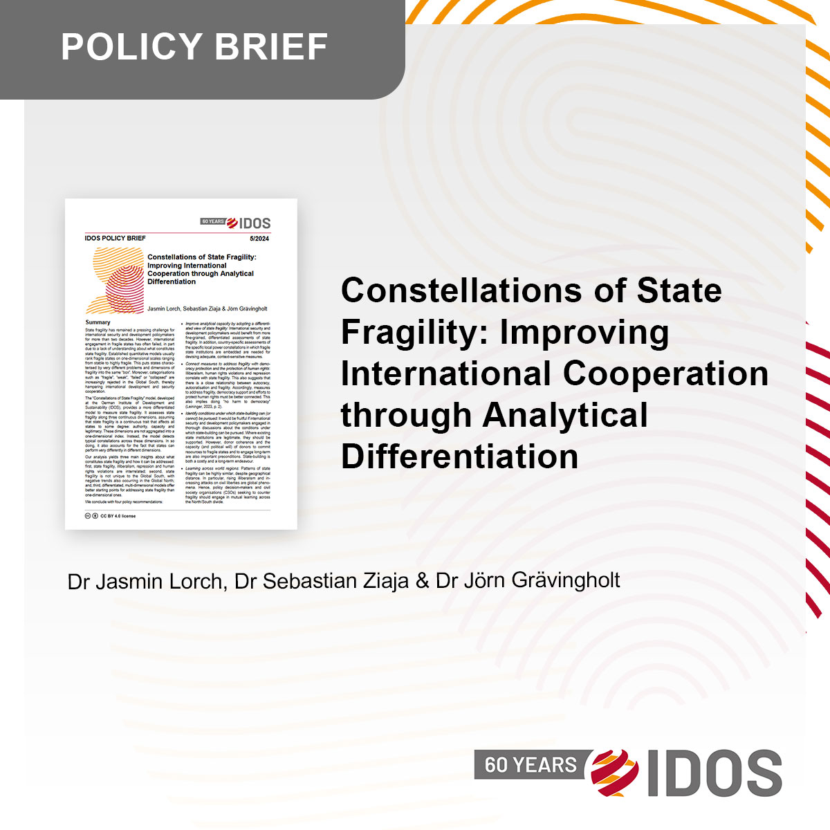 📚 New IDOS #PolicyBrief The “Constellations of State Fragility” model provides a multi-dimensional model to measure #StateFragility without putting countries with different problems into the same boxes. 💡4 policy recommendations: idos-research.de/policy-brief/a… @sziaja @JGraevingholt
