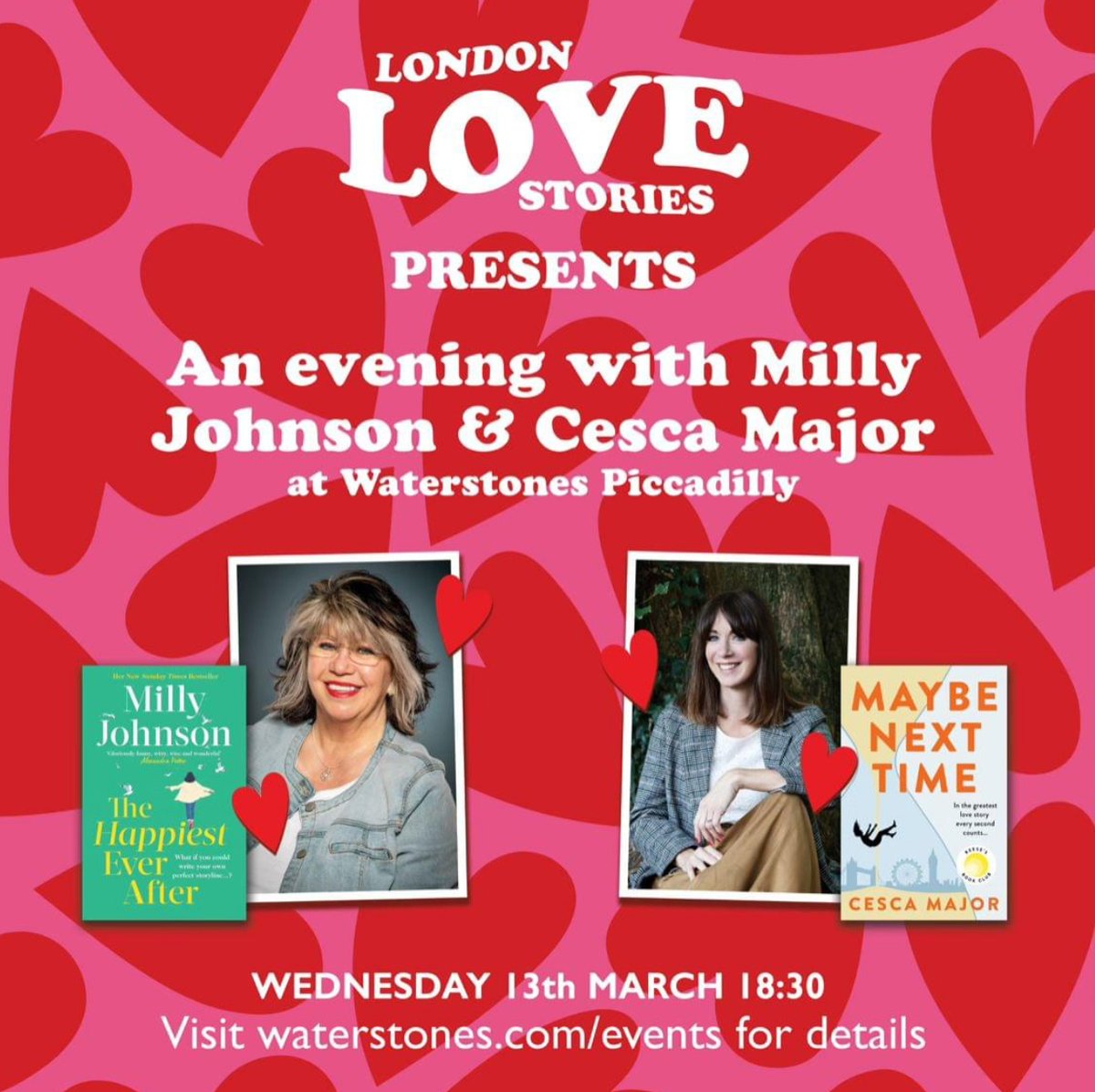 In two days this is happening and I don't often get to do events in London (and you can guarantee on Thursday someone will say 'When are you coming to London?') So I'm here with Cesca and it would be great if you could join us. And I hear there are goody bags...