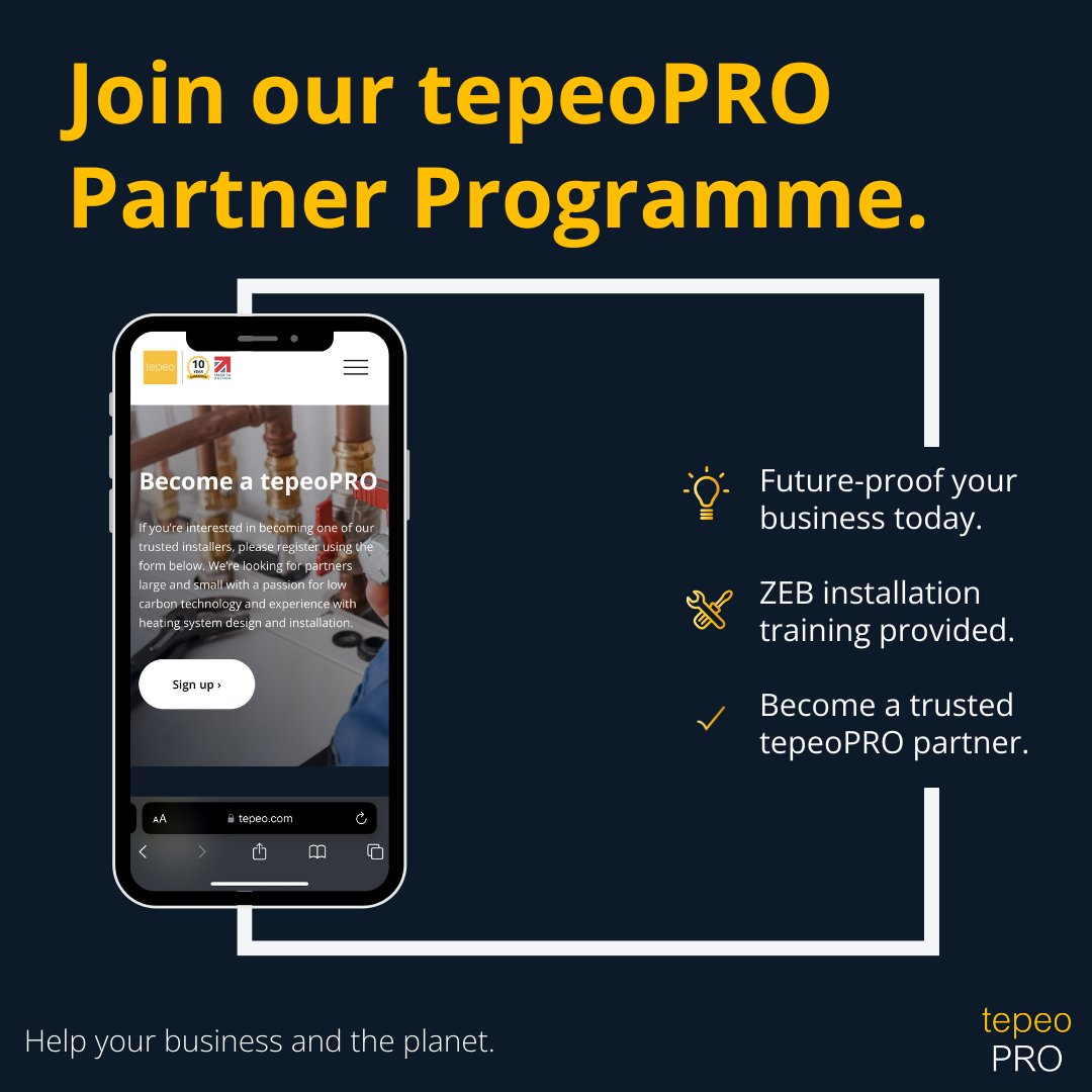 Why join tepeoPRO? 🤔 The ZEB is a direct replacement for heat-only boilers, requiring minimal changes to existing systems. Buy tepeo products at trade prices and enjoy exclusive tepeoPRO rewards. Join tepeoPRO today!👉 bit.ly/3PerMbA
