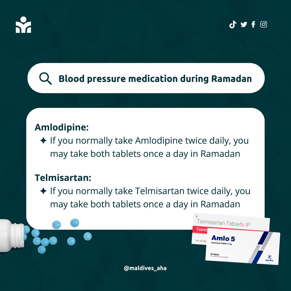 ލޭގެ ޕްރެޝަރު ބޭހާއި ރޯދަމަސް 💊 Blood pressure medication during Ramadan.