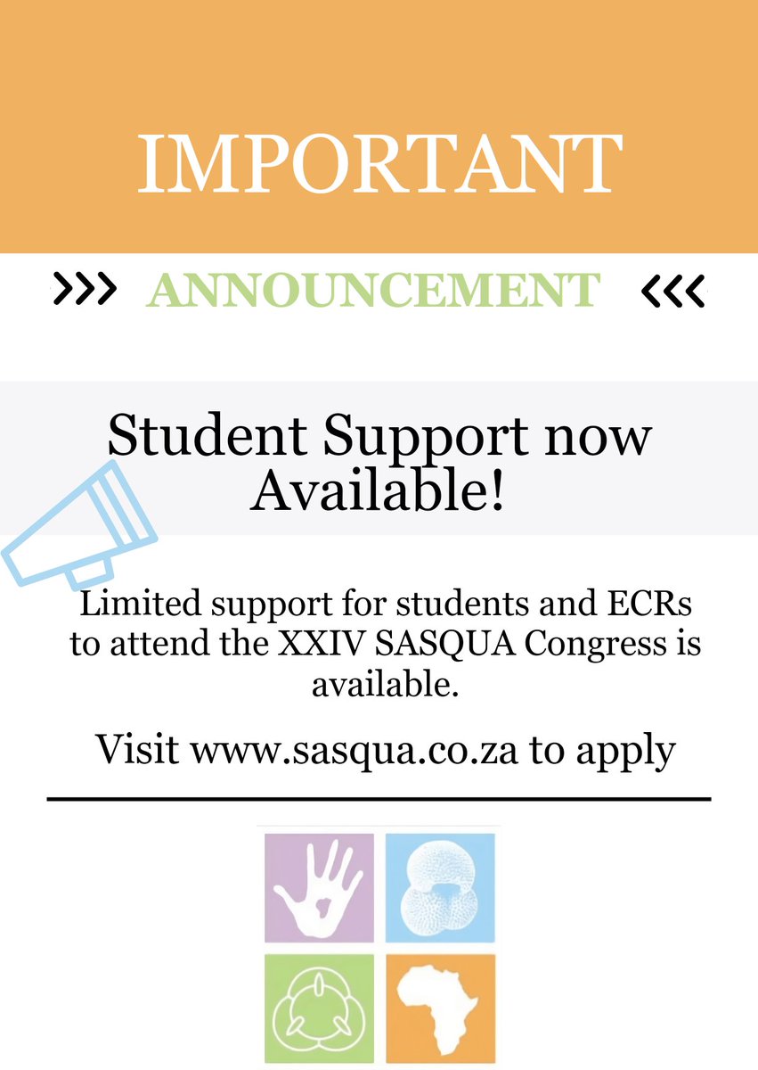 SASQUA (@sasqua1) on Twitter photo #SASQUA is offering #support for #ECRs and #students to attend the SASQUA #Congress in May 2024. Hurry up and apply through our website: sasqua.ca.za
If you have any questions, please feel free to DM us or email sasquacomms@gmail.com #SASQUA is offering #support for #ECRs and #students to attend the SASQUA #Congress in May 2024. Hurry up and apply through our website: sasqua.ca.za
If you have any questions, please feel free to DM us or email sasquacomms@gmail.com