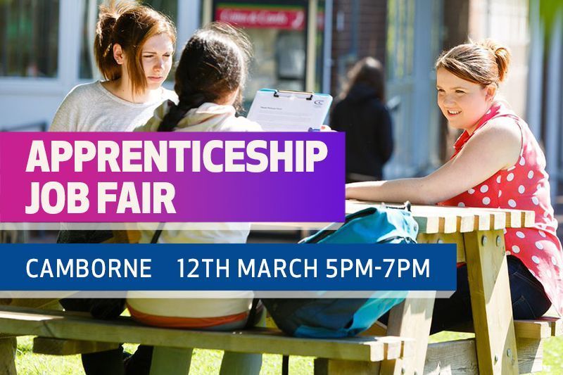 #Apprenticeship Job Fair at Camborne Campus. Tomorrow evening, 5pm-7pm #Careers #Cornwall #SkillsForLIfe buff.ly/43ap64E