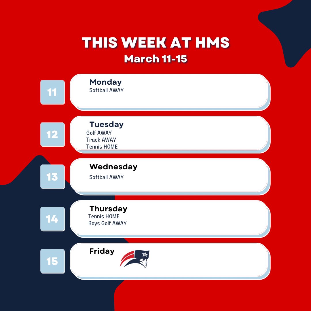 This week at HMS..
