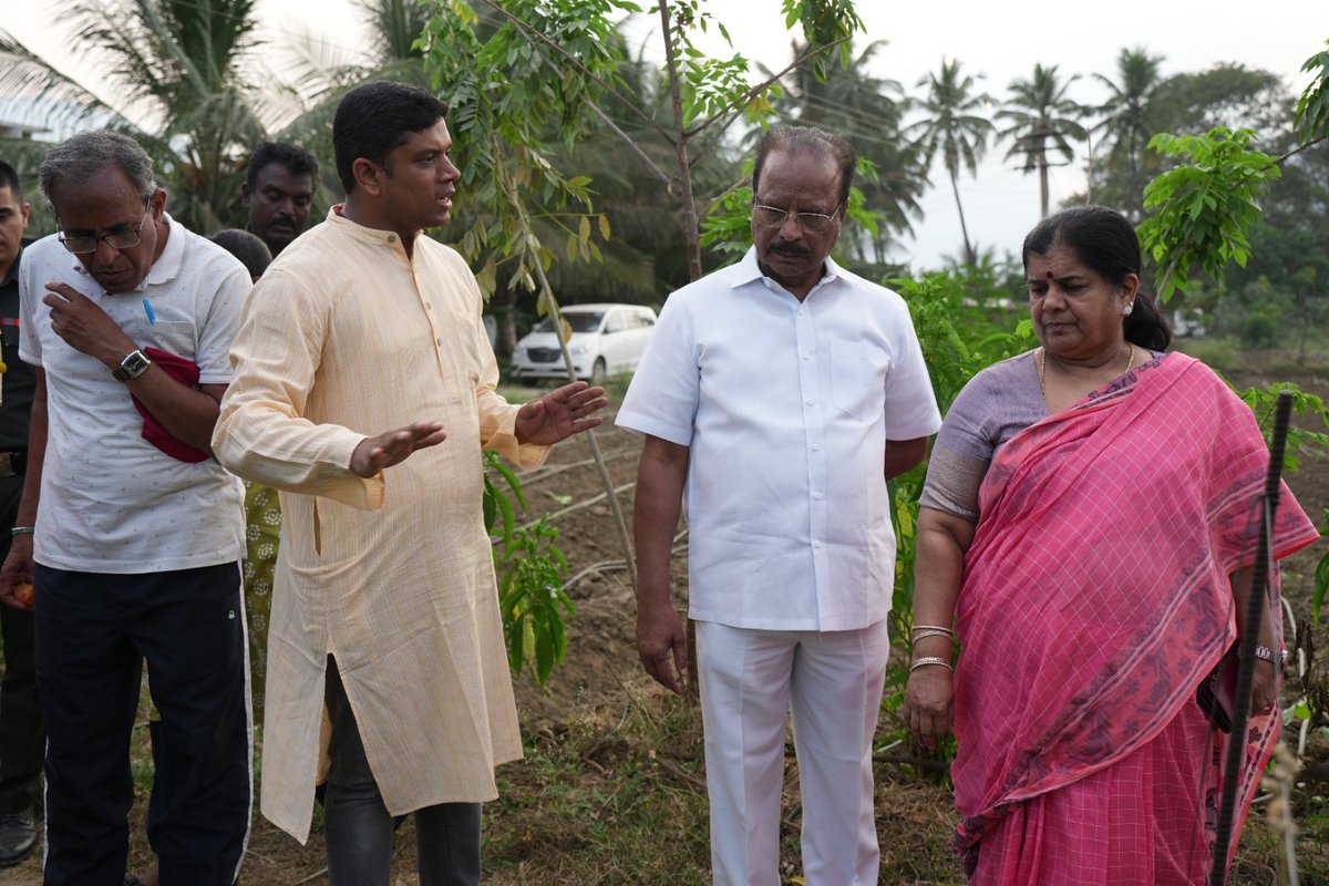 IshaTamil's tweet photo. The Hon'ble  Governor of Tripura, Shri Indira Sena Reddy, along with his wife, Smt. Renuka visited the #SaveSoil Model Farm at Isha.

Expressing his admiration for the initiatives undertaken by Isha, the Governor remarked, "This farm is very well maintained for the benefit of farmers. In particular, it is highly commendable that Isha is carrying out the work of collecting and disseminating various types of traditional seeds."

Prior to visiting the farm, the Governor toured #IshaGoushala, home to 700 domestic cows. Appreciating the initiative, he said, “All the domestic cows here are healthy and present a majestic appearance. I hope Isha continues doing such good deeds for the future generations.”
@TripuraGovernor @cpsavesoil
@ishafoundation