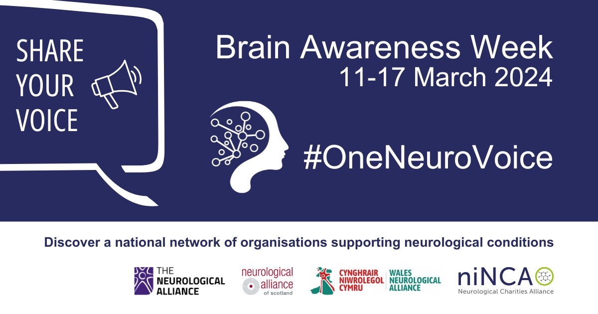 This #BrainAwarenessWeek, let's unite our voices & share our stories. Whether you're living with a neurological condition or supporting someone who is, your voice matters. 🫵 Join the conversation using #OneNeuroVoice & let's amplify the diverse experiences within our community!