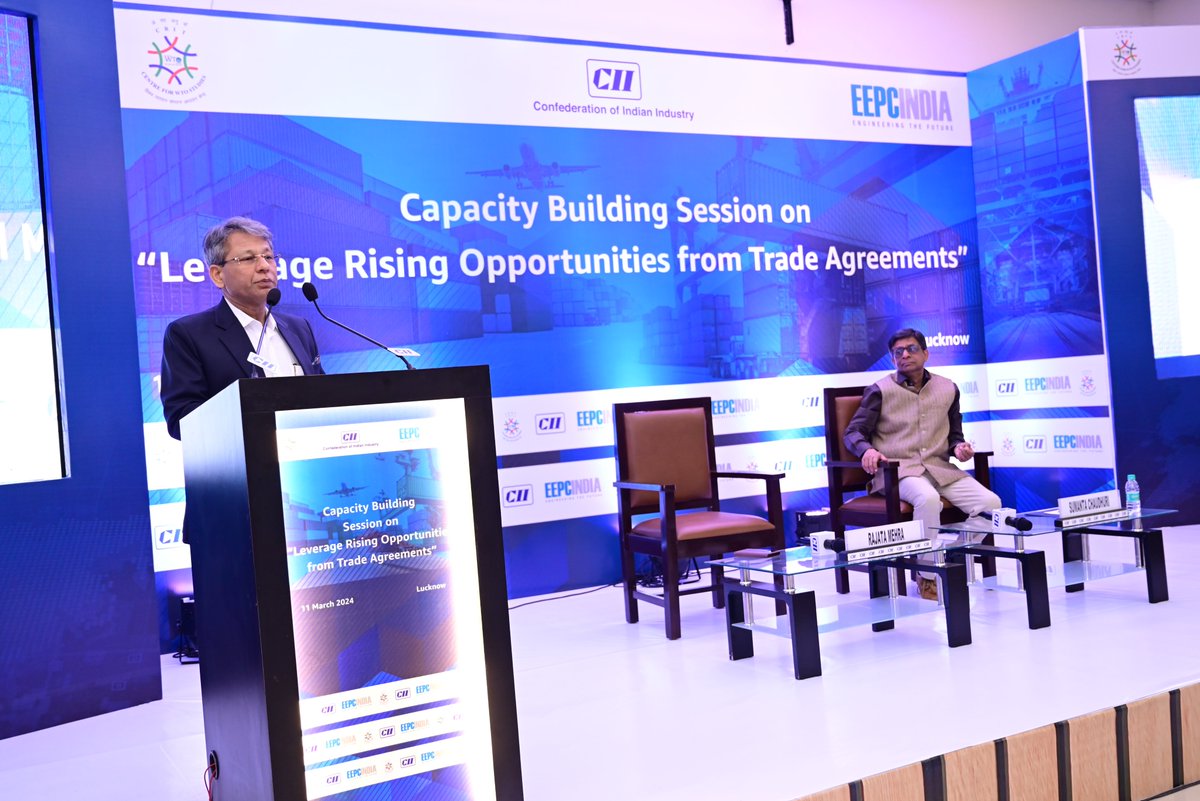 cii4nr's tweet photo. #CIIUP organized Capacity Building session on 'Leverage Rising Opportunities from #TradeAgreements.
The session provided an in-depth exploration of how Trade Agreements act as crucial instruments to elevate the🌎 reach, efficiency& competitiveness for the industry. #CII4NR(1/2) https://t.co/eZTiQvaZT2