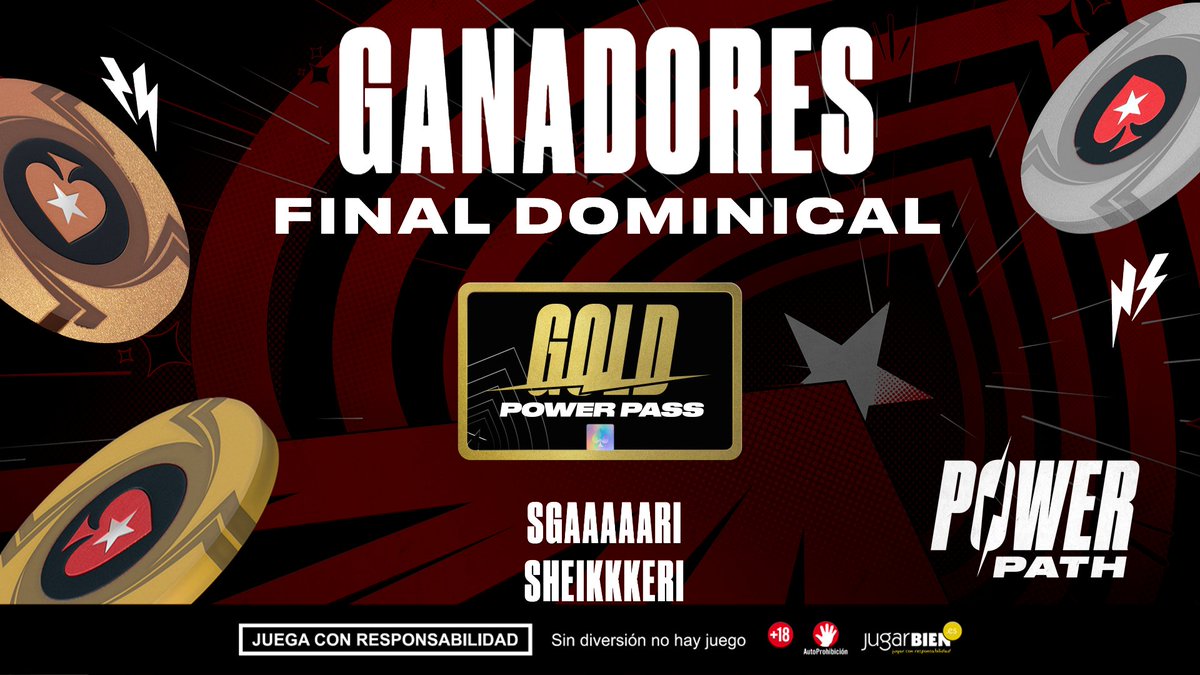 PokerStarsSpain's tweet photo. ¡Tremenda final del #PowerPath tuvimos ayer! 😳 

Se entregaron 2 #GoldPowerPass, 6 #SilverPowerPass y 80 #BronzePowerPass. Los mayores triunfadores fueron "sgaaaaari" y "Sheikkkeri" que recibieron un premio valorado en 9.300 €. 

👏 👏 👏 https://t.co/jBd5UHaogc
