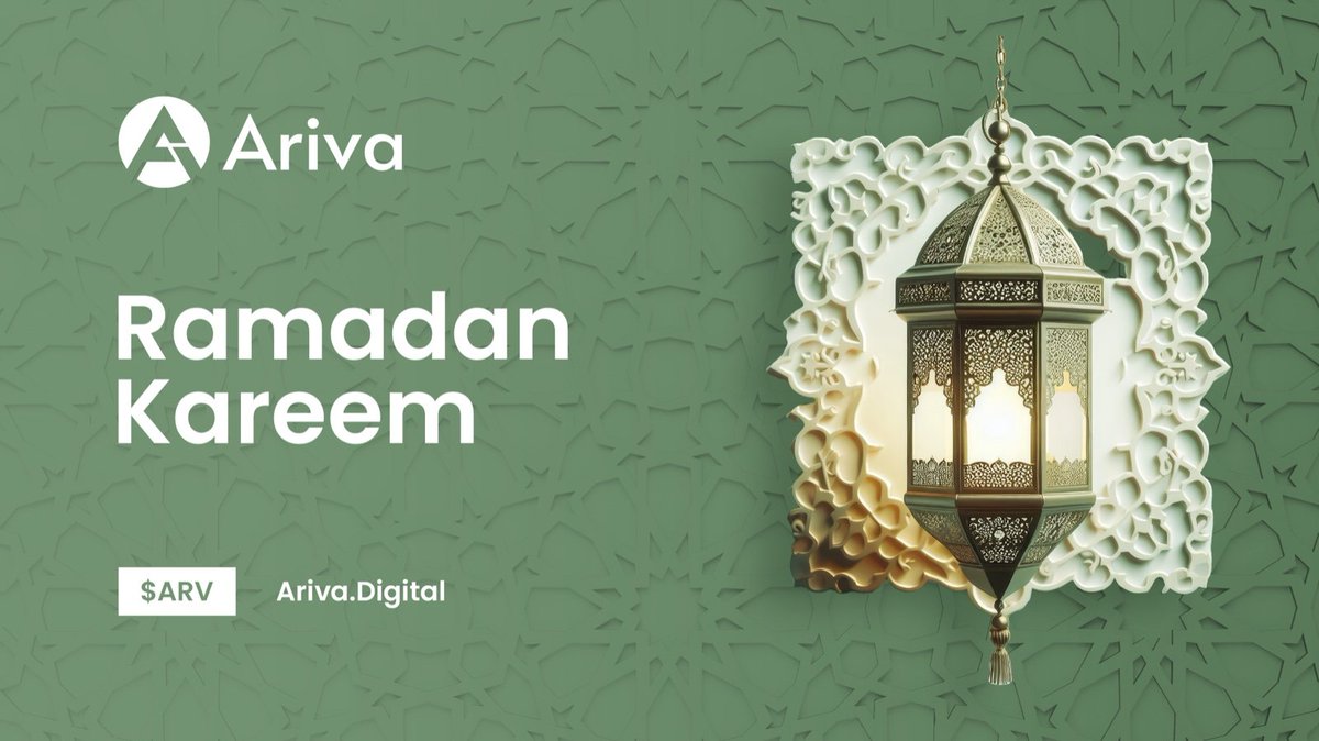 🌙 Wishing a blessed Ramadan to our Muslim community members at Ariva! 🌟 May this holy month bring you peace, reflection, and spiritual growth. Ramadan Kareem to you and your loved ones! 🤲🌺 #Ramadan2024 #Ariva #Blessings $ARV