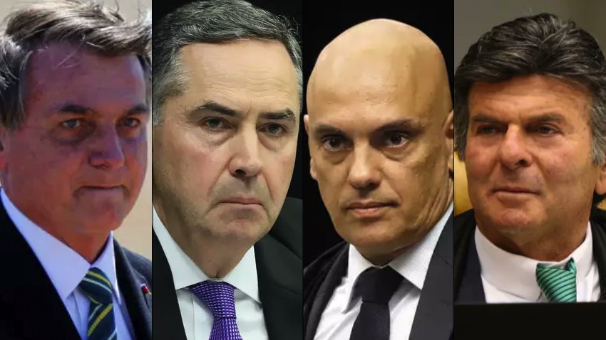 STF forma maioria, o dia amanhecendo, Bolsonaro se desespera, sem passaporte não pode fugir para Portugal, corre de um lado para o outro, a galhada incomoda, Polícia Federal aguarda a ordem, prisão pode acontecer a qualquer momento, a hora tá chegando, a Papuda se aproxima, o