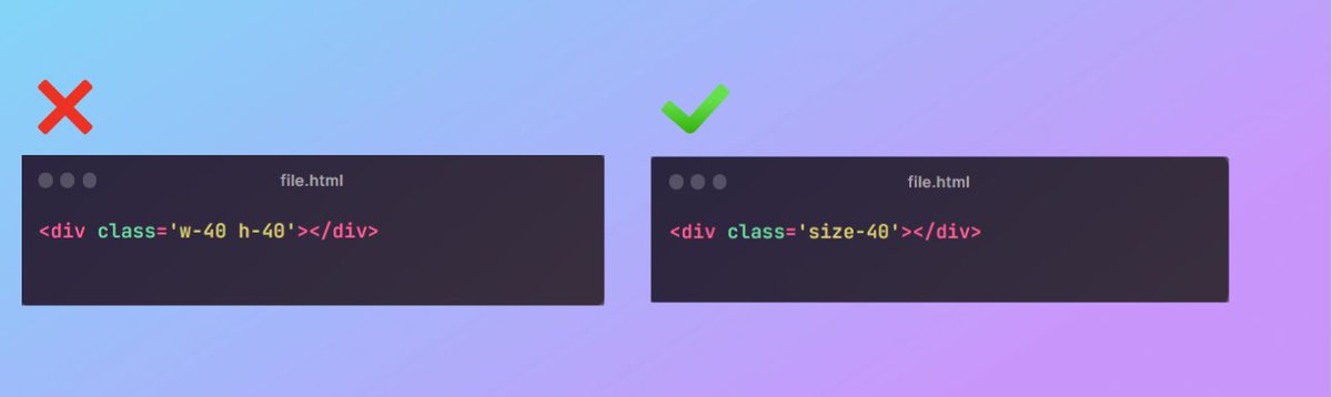 If the width and height of your layout have the same values, you can set both at the same time using the 'size-{number}' utility in tailwindcss. #tailwindcss #code #CSS