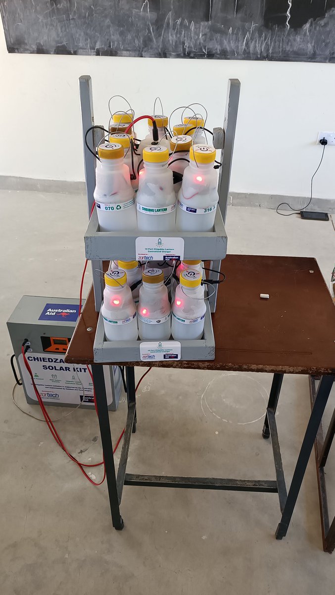 At Zambezi Ark Technologies we are driven by innovation to create eco-friendly lighting solutions.
 Recognizing the limitations of individual solar panels for each lantern, we developed a central solar-powered charging system.

#chigubulantern #alightforeveerystudent