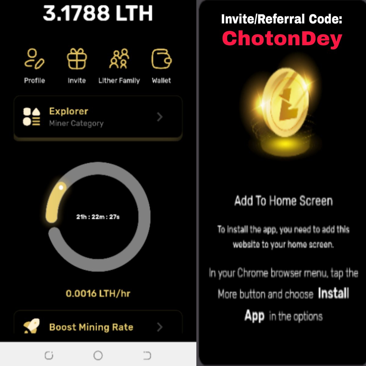 ChotonDey360's tweet photo. 👉 LTH Lither💥Hottest Currently
🛑💥New app released on March 7, 2024
🛑💥👉👉App download link: https://t.co/imH2Vricfg
➡️ Sign up with Gmail
🛑Invite code: ChotonDey
Join with Us !
https://t.co/GyRj0UrSaw
@Lither_Official #Lither
#Lithercoin #litherwallet #lithermining https://t.co/7cbueTI0ua