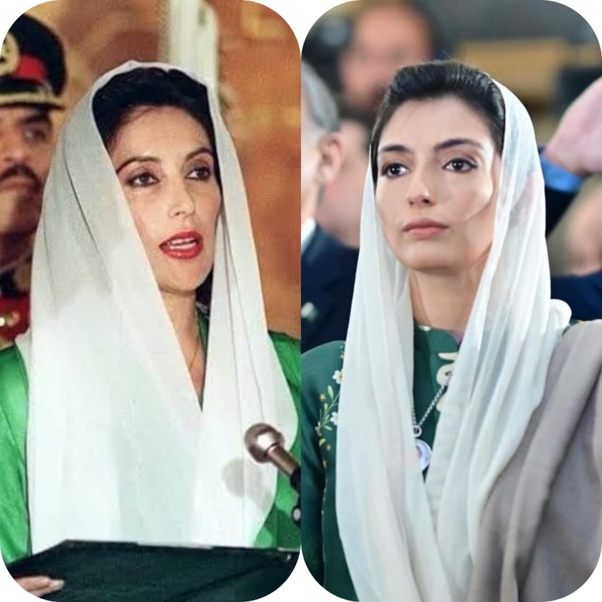Sadiajavedppp's tweet photo. A reflection of Shaheed Mohtarma Benazir Bhutto @AseefaBZ. https://t.co/3YwYsooHrI