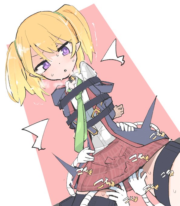 お題:全身をガッチリと拘束されて、マジックハンドに股間くすぐりをされているプリコネのクロエをお願いします! 