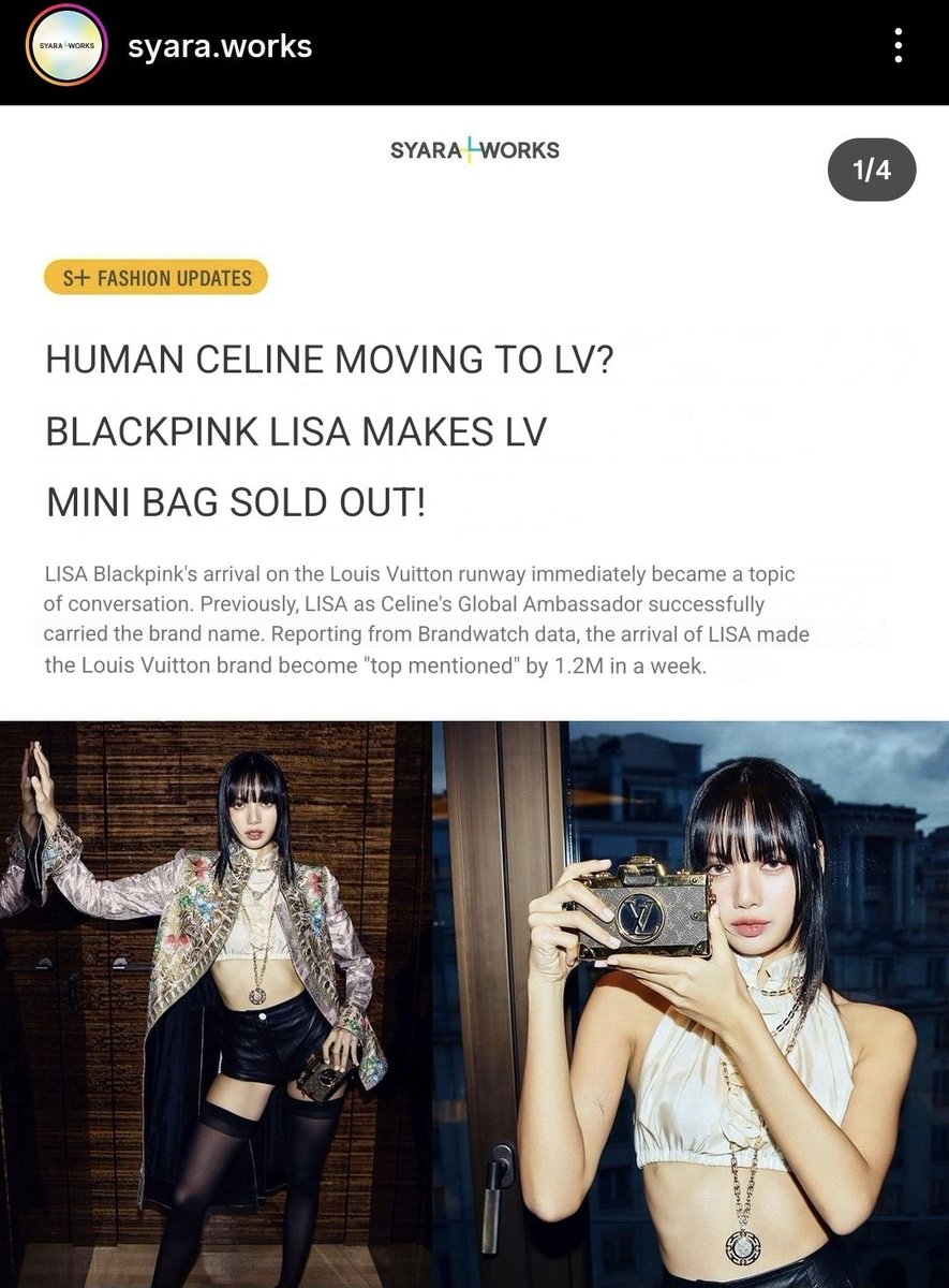 onitsukatiger90's tweet photo. Confirm คำว่า Sold out! #LISA #LouisVuitton https://t.co/TLOWdZQvGG