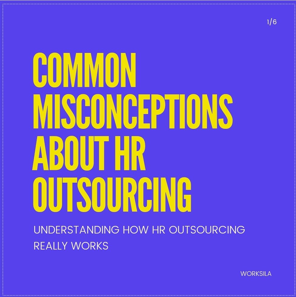 worksila's tweet photo. A common misconception about #HR #outsourcing is that it only benefits large corporations. In reality, businesses of all sizes can leverage outsourcing to enhance efficiency and focus on core functions. #HRSocialHour #ajafor #HRT https://t.co/wtlT7yqxSf
