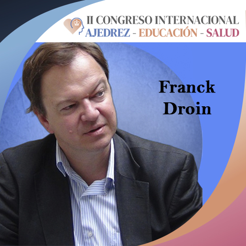 ¡Conoce a nuestros ponentes! 📷📷 
8.Franck Droin
Proyectos sociales y de salud en Francia. 
Presidente de la Comisión de Discapacidad Social de Salud. Federación Francesa de Ajedrez.
¿Cuál de nuestros ponentes quieres escuchar?

congresodeajedrezmenorca.com