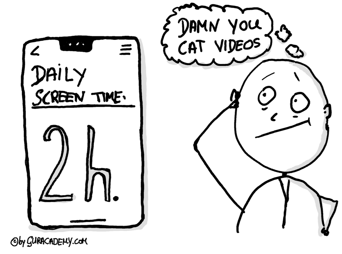 Guess what? If your phone's daily screen time hovers around the 2-hour mark, you've just unlocked the "magic formula" for kick-starting your dream business! 🚀

And hey, I'm with you—those cat videos are just too irresistibly hilarious! 😂