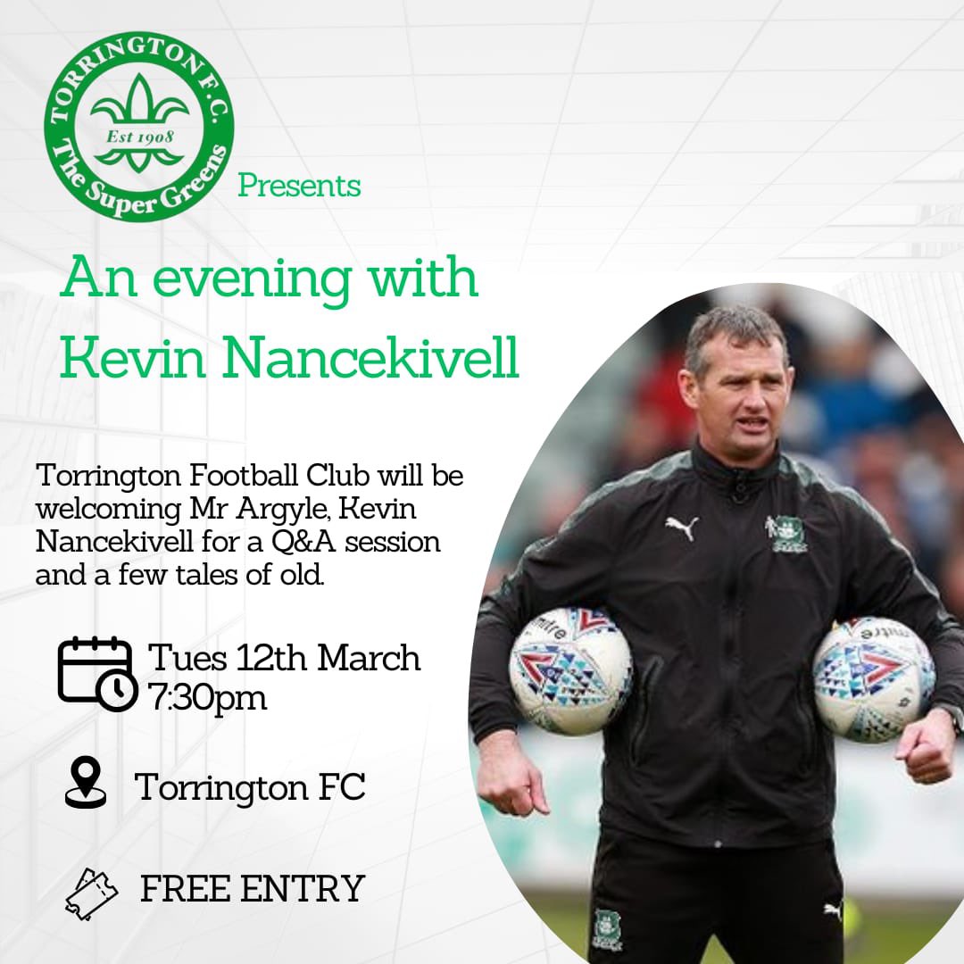 Clear your diary tomorrow night Kevs in town!