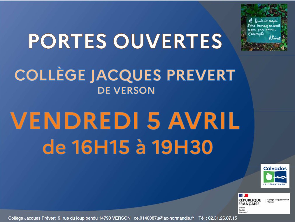 Collège J. Prévert Verson (@collegeverson) on Twitter photo 