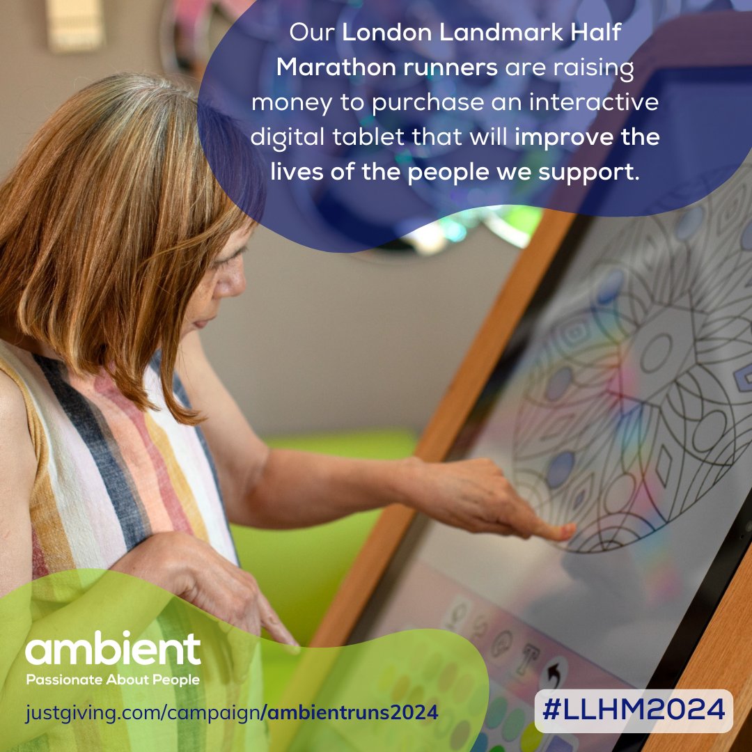 🌟 Our inspirational runners will be taking on the London Landmarks Half Marathon 2024 to raise funds for a large interactive digital tablet at #learningdisability service Widmore Road in #Bromley 😃 #LLHM2024 #AmbientRuns 🏃‍♂️ Support us! ➡️ justgiving.com/campaign/ambie…