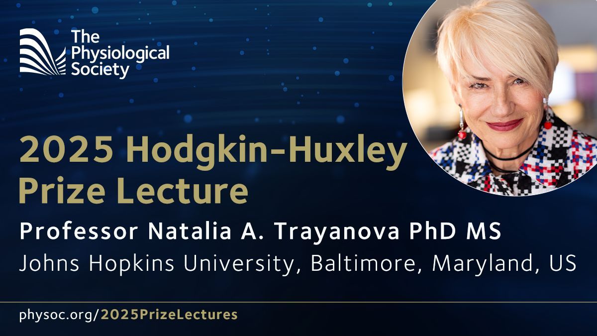The Physiological Society (@thephysoc) on Twitter photo ✨ Congratulating our 2025 Prize Lecture Recipients ✨
2025 Hodgkin-Huxley Prize Lecture: <a href="/NTrayanova/">NataliaTrayanova</a>, Professor of Medicine <a href="/JohnsHopkins/">Johns Hopkins University</a>, Murray B. Sachs Professorship <a href="/JHUBME/">Johns Hopkins BME</a>, & is the first woman to hold an endowed professorship at Whiting School of Engineering <a href="/JohnsHopkins/">Johns Hopkins University</a> ✨ Congratulating our 2025 Prize Lecture Recipients ✨
2025 Hodgkin-Huxley Prize Lecture: <a href="/NTrayanova/">NataliaTrayanova</a>, Professor of Medicine <a href="/JohnsHopkins/">Johns Hopkins University</a>, Murray B. Sachs Professorship <a href="/JHUBME/">Johns Hopkins BME</a>, & is the first woman to hold an endowed professorship at Whiting School of Engineering <a href="/JohnsHopkins/">Johns Hopkins University</a>