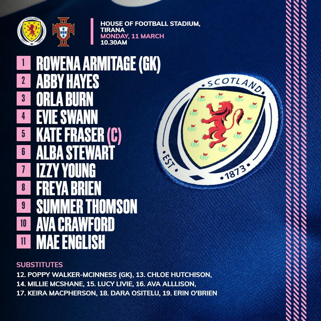 #SCOW16s | Your Women's Under-16s team taking on Portugal this morning 🏴󠁧󠁢󠁳󠁣󠁴󠁿

#YoungTeam