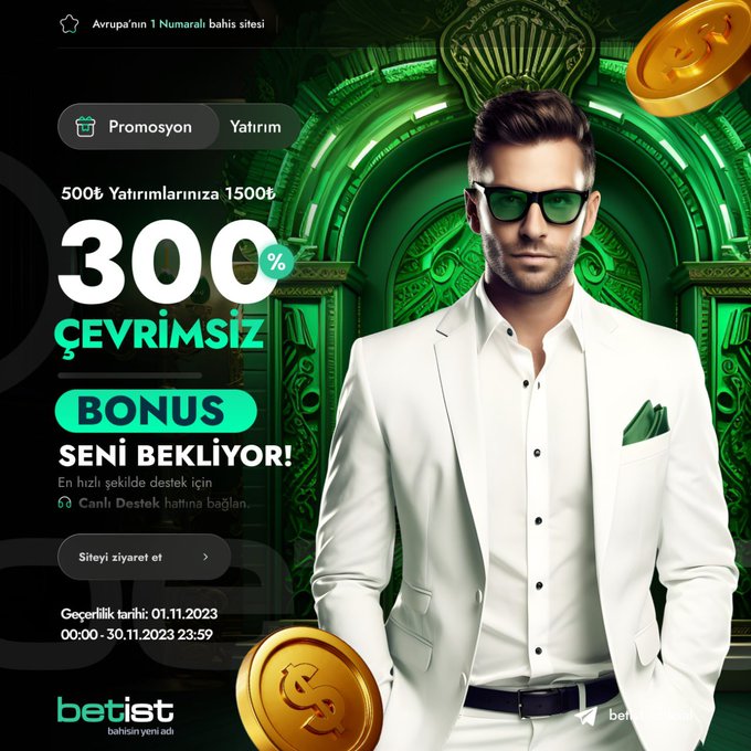 Betist_won's tweet photo. Bugüne Özel Bonus #Betist te Sizi Bekliyor 🤩 Daha Fazlası

Güncel Giriş https://t.co/fJeWNmXjlh

İlk Yatırıma Özel %100 Çevrimsiz Bonus

#dizipalguncel #dizipal24 #dizipallink

#CasinoMetropol #bykus #Mrcasino #pradabet 
 #casino #rulet #sweetbonanza #gatesofolympus #slots #kıbrısslot #sweetbonanzaxmas #blackjack #slotoyunları #kıbrıs #kibriscasino #slotoyunları #slotbigwin  #ekremabislot #Fenerbahce #Hatayspor #Galatasaray #Besiktas #AdanaDemirspor #Antalyaspor #Ankaragücü #Sivasspor #Alanyaspor #Pendikspor #Kasımpaşa #Istanbul #Gaziantepspor #Konyaspor #slot #egt