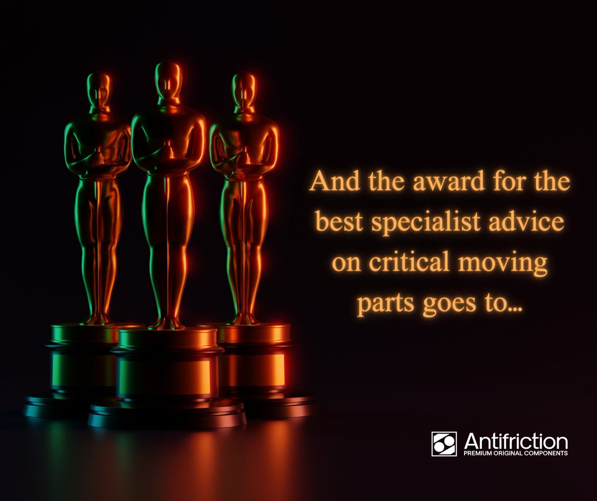 And the award for the best specialist advice on critical moving parts goes to... ✨Antifriction!✨ 👏👏👏👏 Contact our team now to experience our award-winning service antifriction.co.uk/locations/ #MfgUK #AwardsSeason