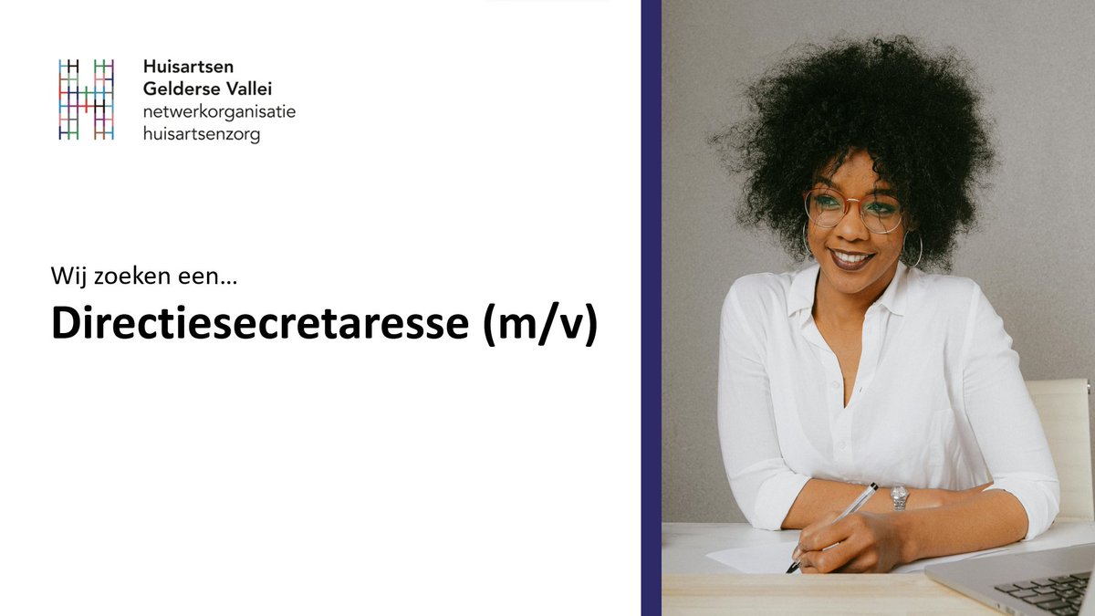#vacature | 𝐃𝐢𝐫𝐞𝐜𝐭𝐢𝐞𝐬𝐞𝐜𝐫𝐞𝐭𝐚𝐫𝐞𝐬𝐬𝐞 (𝐦/𝐯)

In deze functie zorg je ervoor dat alles op rolletjes verloopt en denk je continue een paar stappen vooruit ➡️
huisartsengeldersevallei.nl/professionals/… 

#werkenbijHAGV #werkenindezorg #directiesecretaresse
