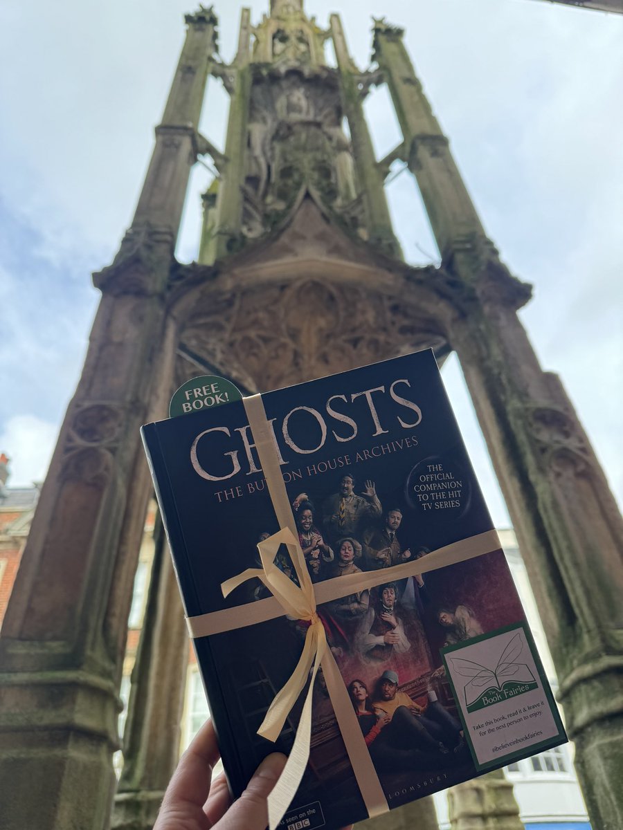 As part of our #BookFairyBirthday, a copy of #Ghosts: The Button House Archives was left in Winchester near the Buttercross… We hope the lucky finder enjoys it! #ibelieveinbookfairies #BBCGhosts #TBFGhosts #GhostsBBC #bookfairies #winchester