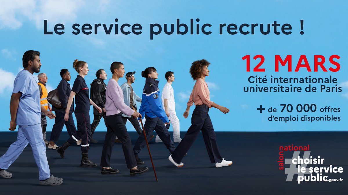 J-1 avant le salon national #ChoisirLeServicePublic mardi 12 mars. 🏥 Retrouvez nos recruteurs sur le stand de l’AP-HP dans la zone « fonction publique hospitalière » de 9h30 à 18h30. Plus d’informations et accès sur ⬇️ salon-choisirleservicepublic.fr