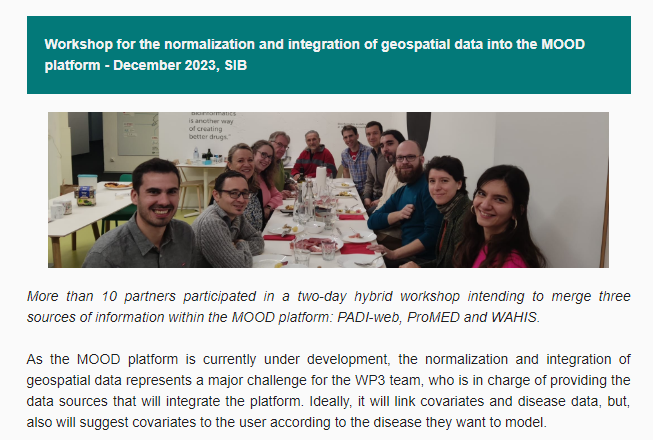 MOOD_H2020's tweet photo. [Newsletter]        

Our newsletter #25 is out! https://t.co/gCRlZLviIA

In this edition:  retrospectives on recent MOOD meetings #WP3 #ArbocartoR, Science Webinars, past and upcoming, events in 2024 &amp; latest publications!  🌠

Sign up for the next ones: https://t.co/h6CM2plnCm https://t.co/MIzZMuYsIc