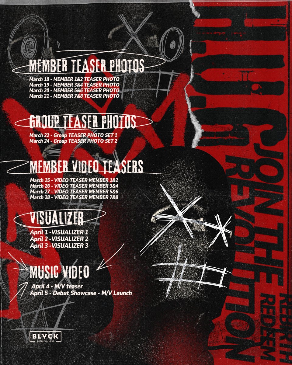 6ENSE DEBUT SINGLE
"H.U.G" RELEASE SCHEDULER

The rebirth is about to happen!

#6ENSE #HUG