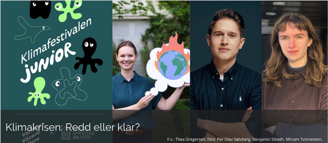 Denne uken deltar jeg på Klimafestivalen Junior! En festival for barn og unge arrangert av Bergen Offentlige Bibliotek i samarbeid med Varmere Våtere Villere. 🥳 Et av arrangementene er en panelsamtale om klima og følelser: varmerevaterevillere.no/programoversik… @NORCEresearch @UiBCET