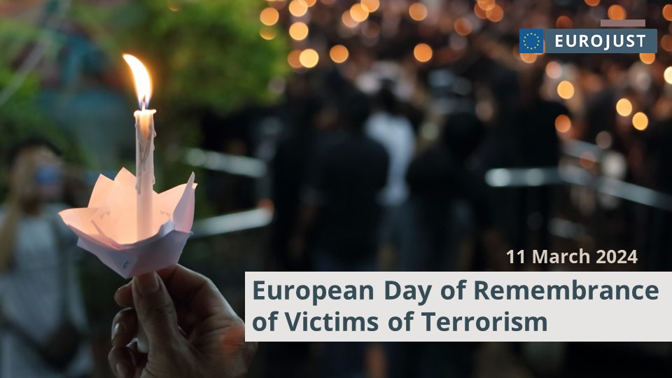 🕯️ Today we mark the 20th European Day of Remembrance of #VictimsofTerrorism.

⚖️ Judicial cooperation is a key ingredient in the fight against terrorism.

As we reflect on the lasting impact of these senseless acts, our thoughts are with the victims and their loved ones.
