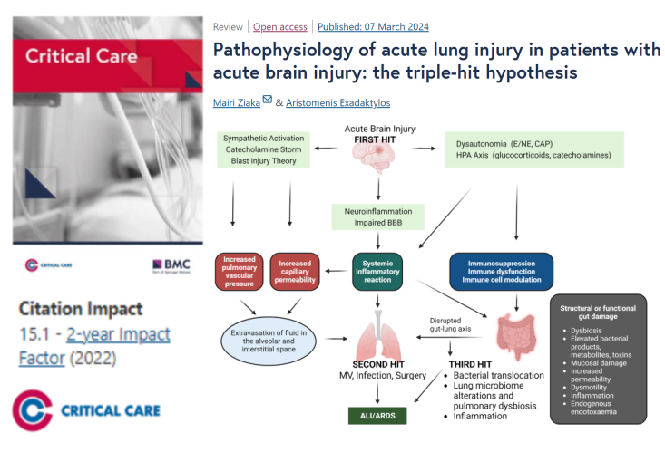 #CritCare #OpenAccess Pathophysiology of acute lung injury in patients with acute brain injury: the triple-hit hypothesis Read the full article: ccforum.biomedcentral.com/articles/10.11… @jlvincen @ISICEM #FOAMed #FOAMcc