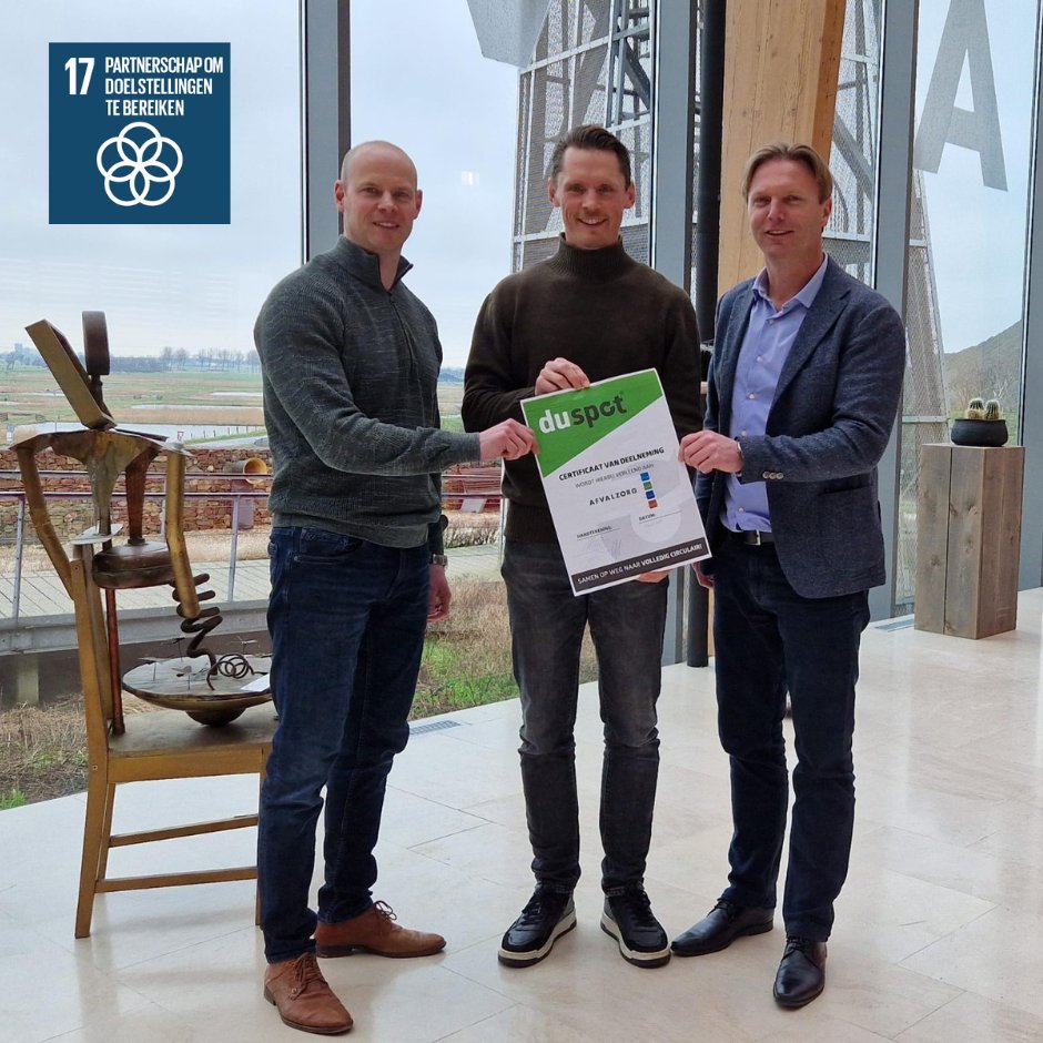 DUURZAAM | Afvalzorg en DuSpot starten een duurzame samenwerking. Samen stimuleren we de circulaire economie door hoogwaardige oplossingen te vinden voor vrijkomende bouwmaterialen. #SDG17 #circulair #duurzaam #recycling #hergebruik #WeekvandeCE