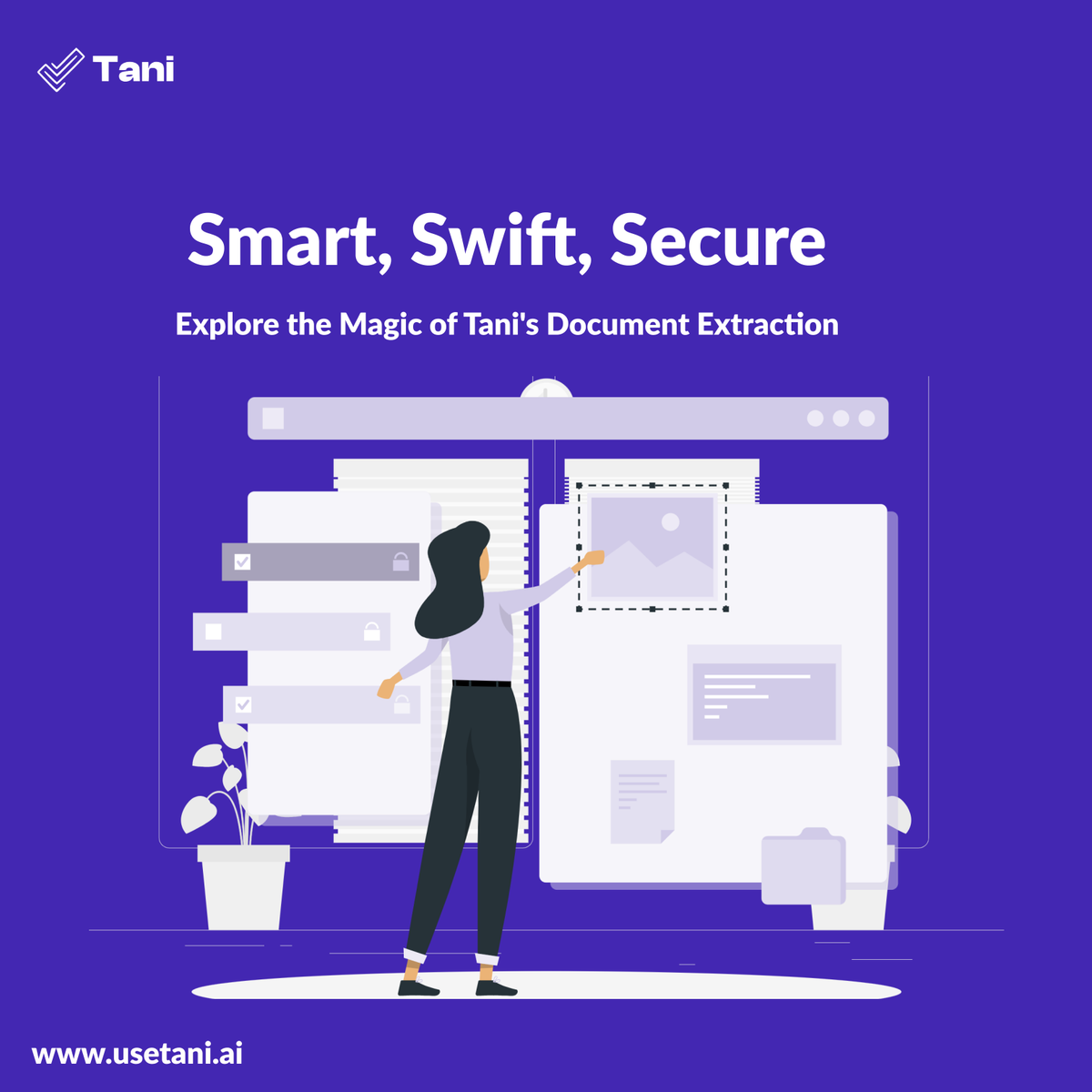 usetani_ai's tweet image. Transforming data processing with Tani's Document Extraction – where efficiency meets precision! 🚀📑 Unleash the power of smart, swift, and secure operations. Explore the magic today! ✨💼 #Tani #BusinessInnovation #DocumentExtraction #DataMastery