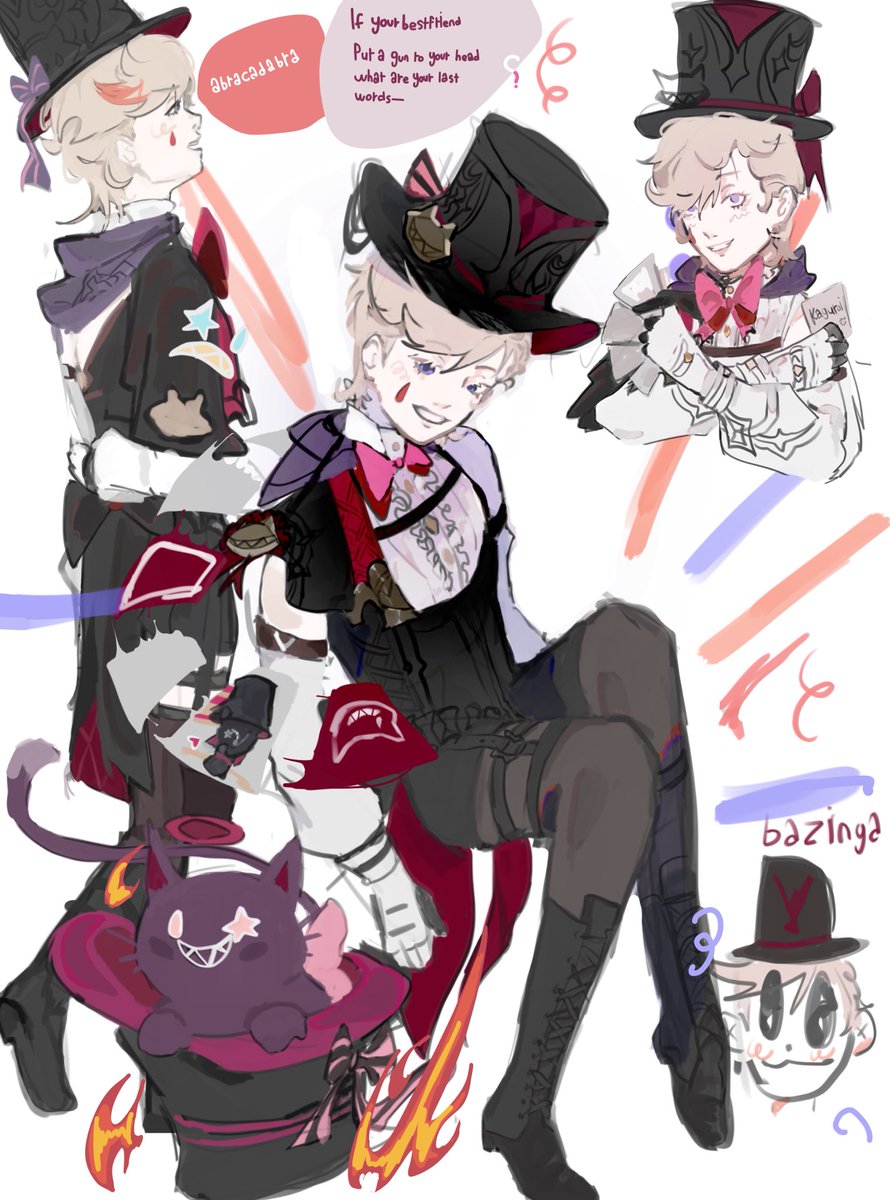 Kaguroi1's tweet photo. Waiting for his rerun. 
#Genshin_Impact #Genshinfanart #Lyney #GenshinImapct #GenshinImpactFontaine https://t.co/Qd4wANvkcJ