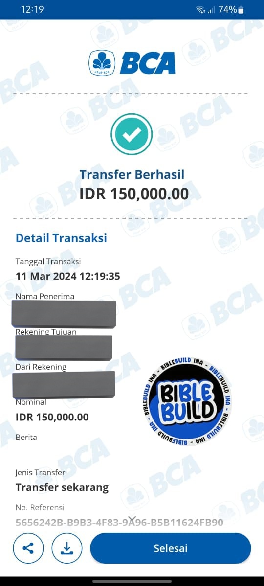 Hello, Everyone 🖤💙

We sadly inform you that BibleBuild_INA have decided to withdraw from the MBK LED project for Build's anniversary. All the donation we received now is already transfered to <a href="/bubbles_indo/">Bubbles Indonesia FC 🇮🇩 ▪︎ SLOW</a> respectedly. 

Thank you for inviting us to participate in this