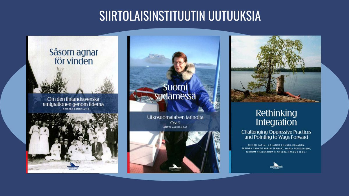 Tiedekirjassa on myynnissä @info_migration julkaisut. Tässä uusimmat kirjat. Kirjat voi tilata Tiedekirjan verkkokaupasta tiedekirja.fi ja myymälästämme, Snellmaninkatu 13, Helsinki. #siirtolaisuus #migration #tiedekirja