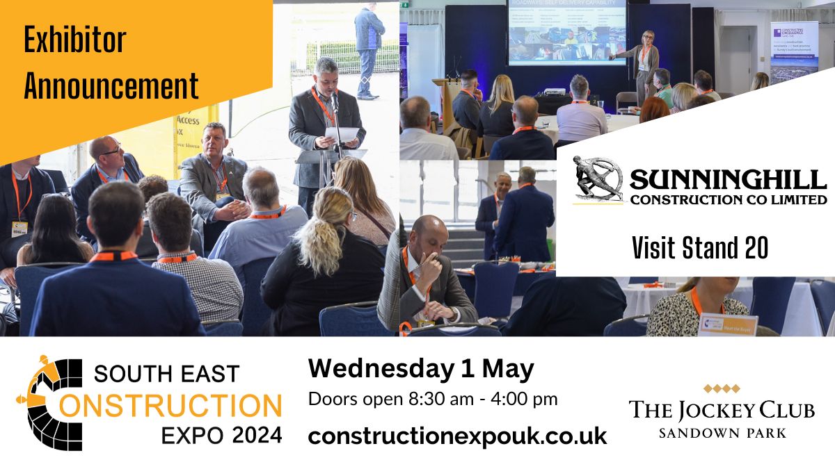 Visit us on Stand 20 at the 2024 South East Construction Expo on 1st May at Sandown Park Racecourse.

Look forward to seeing you!

#SECE2024 #networking